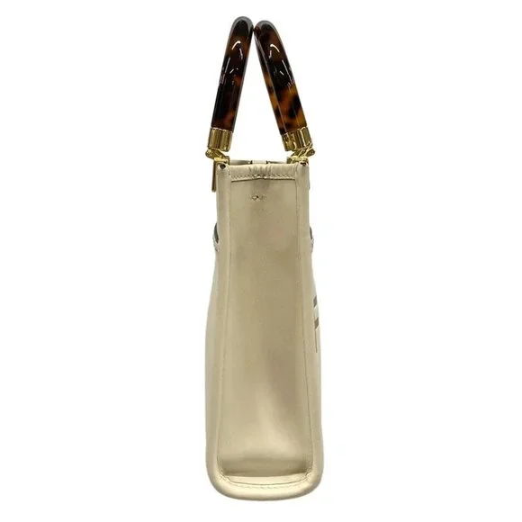 FENDI Sunshine Shopper 2WAY 8BS051 Cream Leather - Women's Tote Bag - Picture 4 of 14